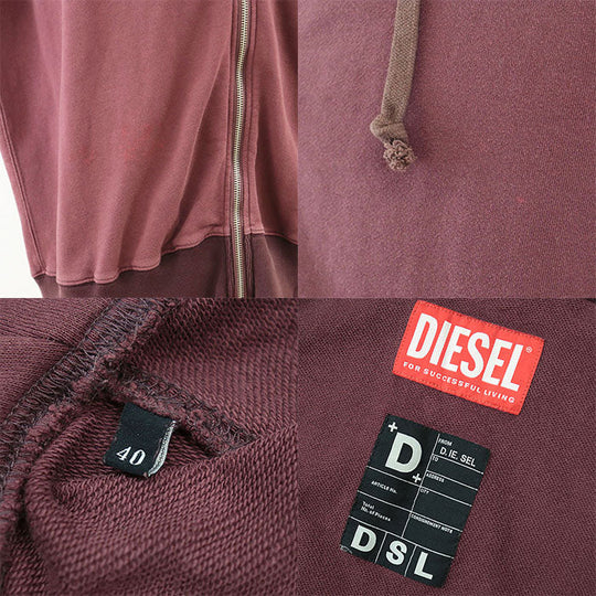 DIESEL Blouson 100% polyamide nylon, Vest: 100% cotton [Rib] 100% cotton Red A106620DNAR Women Used Authentic