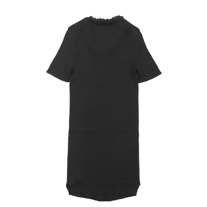 CHANEL knit Cashmere 100% black P42530 Women 38 Used Authentic