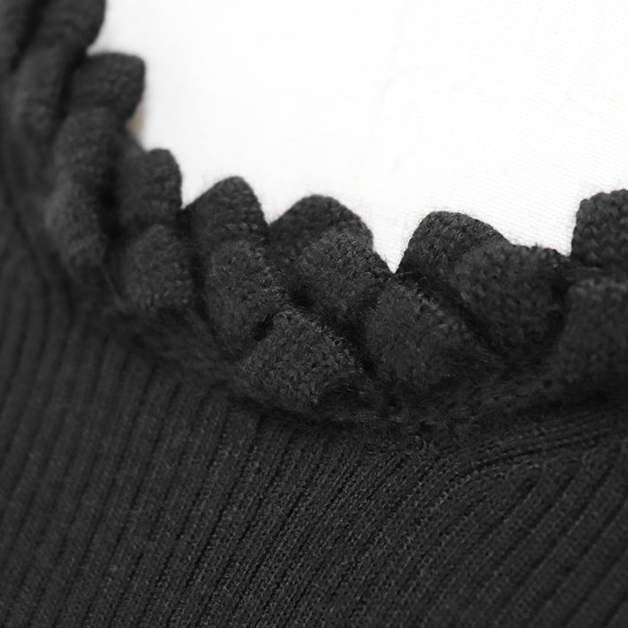 CHANEL knit Cashmere 100% black P42530 Women 38 Used Authentic