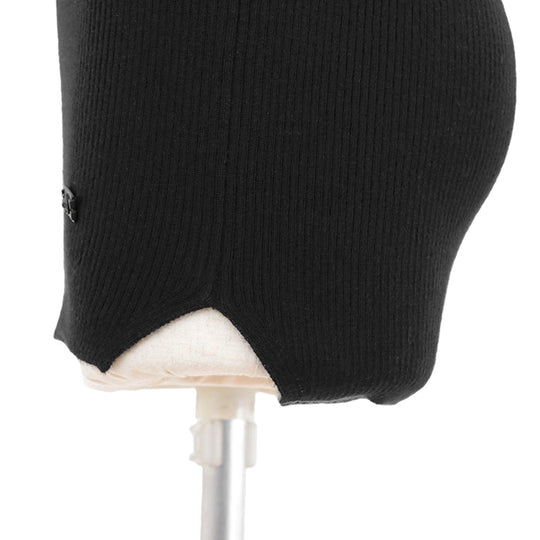 CHANEL knit Cashmere 100% black P42530 Women 38 Used Authentic