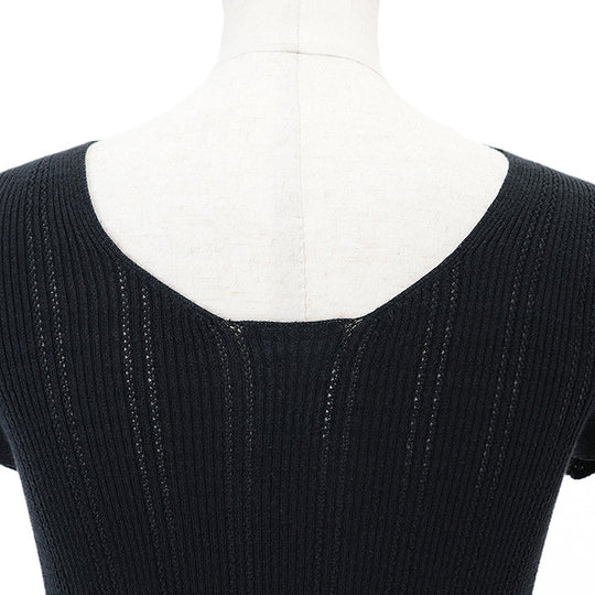 CHANEL tops 75% cotton, 25% nylon black Women 34 Used Authentic
