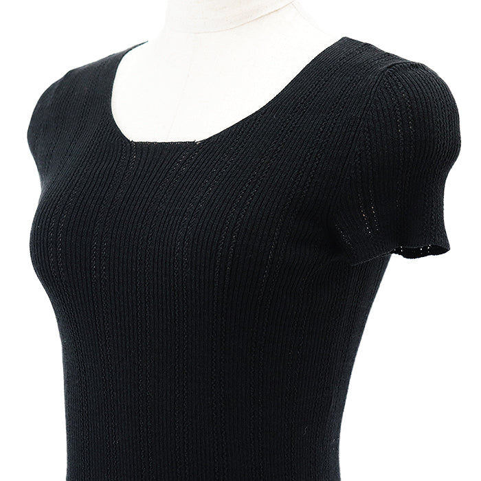 CHANEL tops 75% cotton, 25% nylon black Women 34 Used Authentic