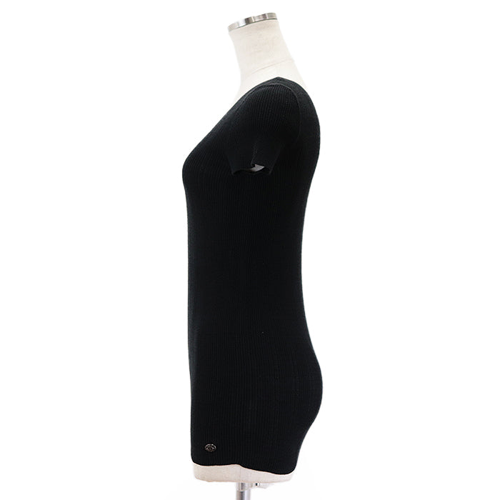 CHANEL tops 75% cotton, 25% nylon black Women 34 Used Authentic
