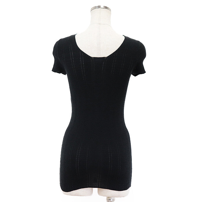 CHANEL tops 75% cotton, 25% nylon black Women 34 Used Authentic