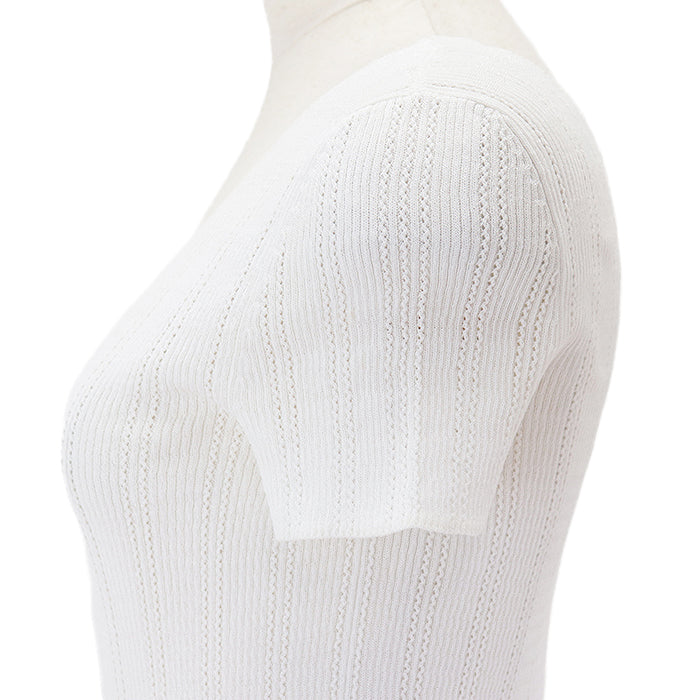 CHANEL tops 75% cotton, 25% nylon White white Women 38 Used Authentic