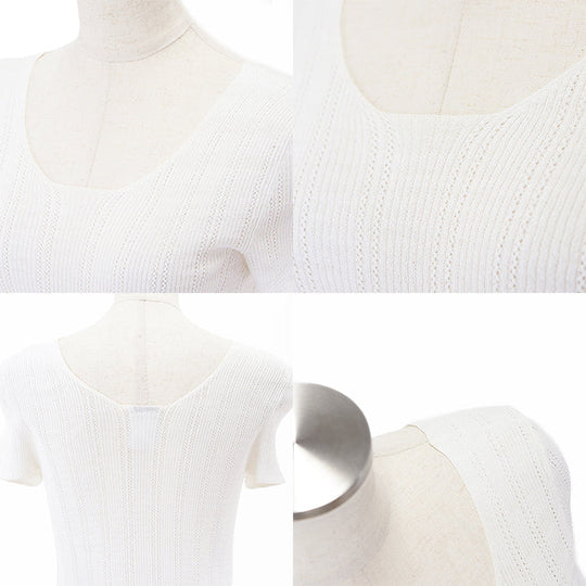 CHANEL tops 75% cotton, 25% nylon White white Women 38 Used Authentic