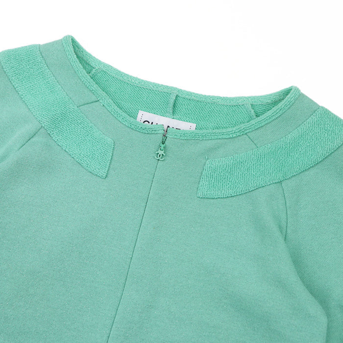 CHANEL one piece 80% cotton, 12% polyester Green type P48060 Women 34 Used Authentic