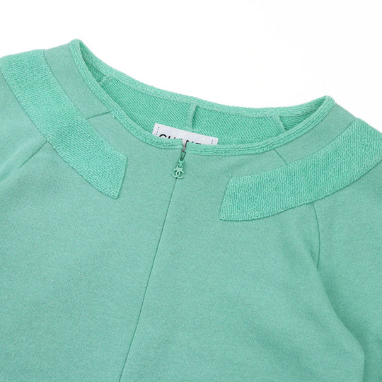 CHANEL one piece 80% cotton, 12% polyester Green type P48060 Women 34 Used Authentic