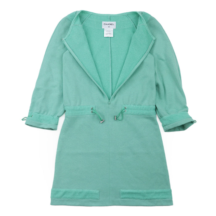 CHANEL one piece 80% cotton, 12% polyester Green type P48060 Women 34 Used Authentic