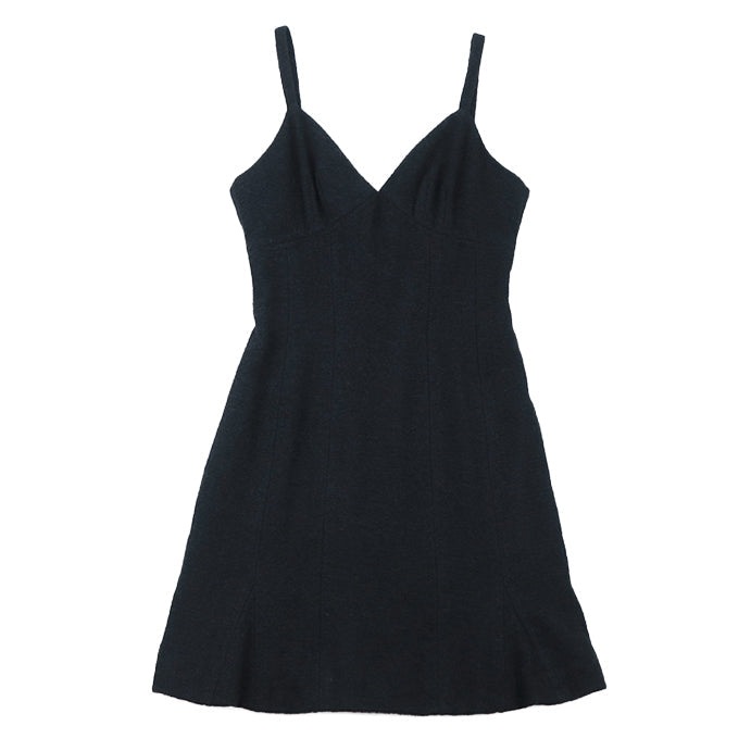 CHANEL one piece [Outer material] 93% wool, 7% nylon [Lining] 100% silk black C-TK-5914 Women 38 Used Authentic