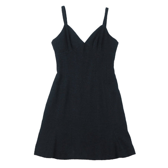 CHANEL one piece [Outer material] 93% wool, 7% nylon [Lining] 100% silk black C-TK-5914 Women 38 Used Authentic