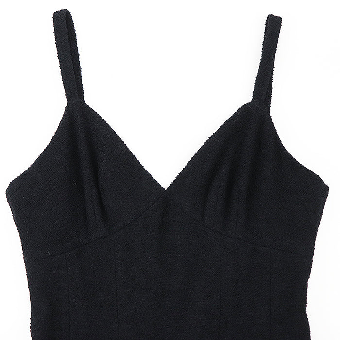 CHANEL one piece [Outer material] 93% wool, 7% nylon [Lining] 100% silk black C-TK-5914 Women 38 Used Authentic