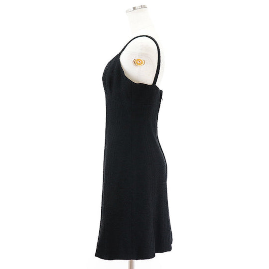 CHANEL one piece [Outer material] 93% wool, 7% nylon [Lining] 100% silk black C-TK-5914 Women 38 Used Authentic