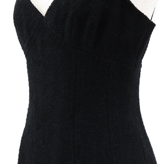 CHANEL one piece [Outer material] 93% wool, 7% nylon [Lining] 100% silk black C-TK-5914 Women 38 Used Authentic
