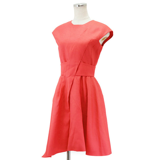 Christian Dior one piece [Outer material] 65% wool, 35% silk [Lining] 100% silk scarlet 3A21606A1170 Women 34 Used Authentic
