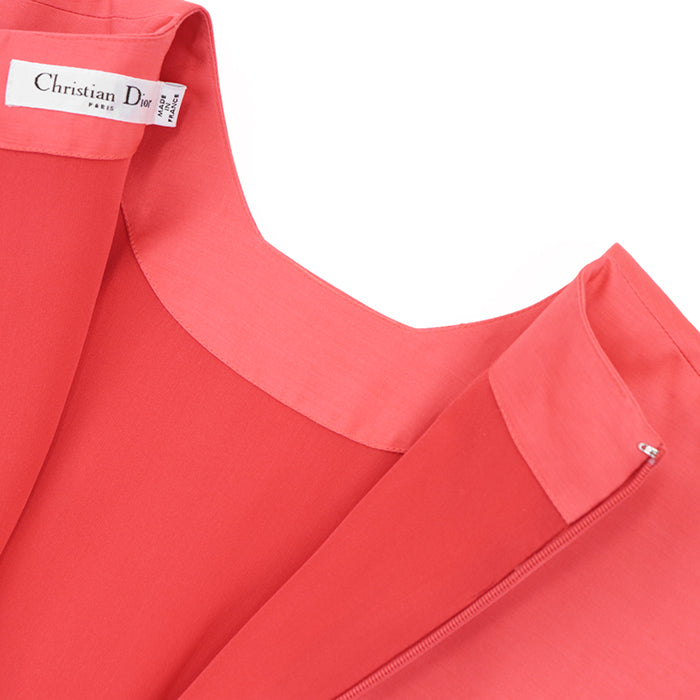 Christian Dior one piece [Outer material] 65% wool, 35% silk [Lining] 100% silk scarlet 3A21606A1170 Women 34 Used Authentic
