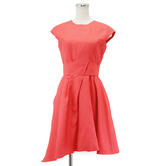 Christian Dior one piece [Outer material] 65% wool, 35% silk [Lining] 100% silk scarlet 3A21606A1170 Women 34 Used Authentic