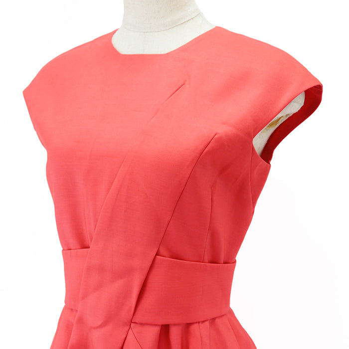 Christian Dior one piece [Outer material] 65% wool, 35% silk [Lining] 100% silk scarlet 3A21606A1170 Women 34 Used Authentic