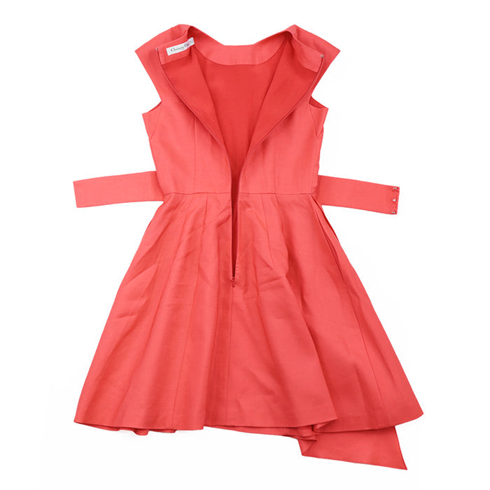 Christian Dior one piece [Outer material] 65% wool, 35% silk [Lining] 100% silk scarlet 3A21606A1170 Women 34 Used Authentic