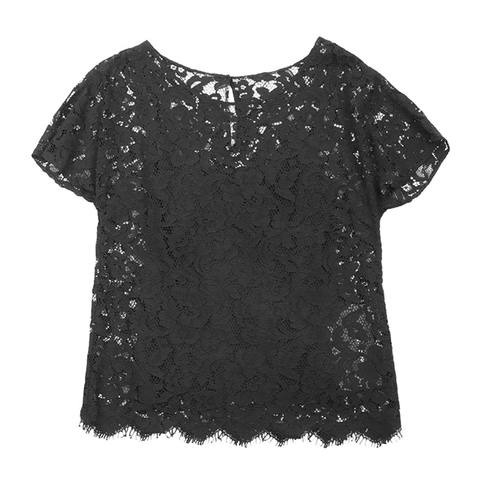 DOLCE&GABBANA blouse [Outer material] 75% rayon, 25% nylon; [Lining] 84% silk, 10% cotton; [Filling] 3% polyurethane black F7A50T Women 36 Used Authentic