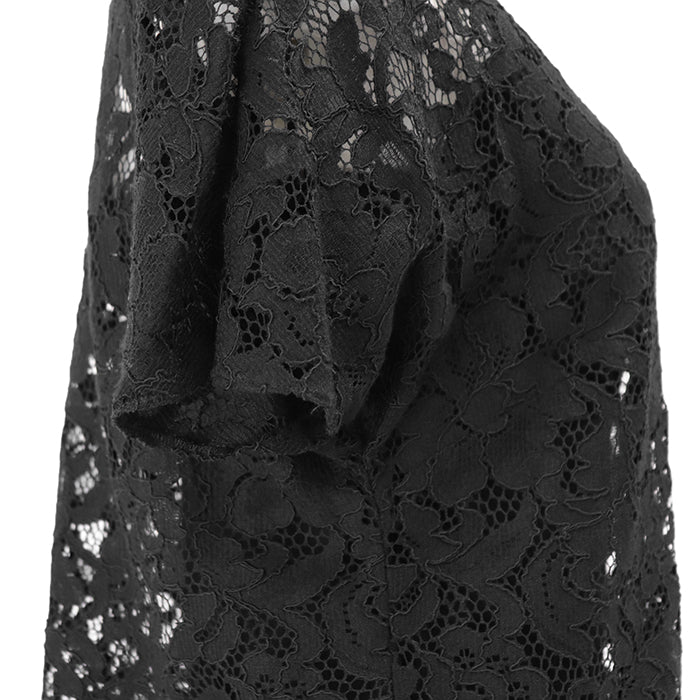 DOLCE&GABBANA blouse [Outer material] 75% rayon, 25% nylon; [Lining] 84% silk, 10% cotton; [Filling] 3% polyurethane black F7A50T Women 36 Used Authentic