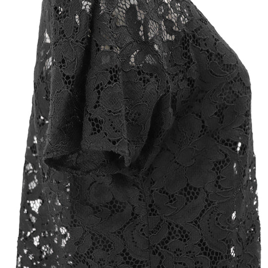 DOLCE&GABBANA blouse [Outer material] 75% rayon, 25% nylon; [Lining] 84% silk, 10% cotton; [Filling] 3% polyurethane black F7A50T Women 36 Used Authentic