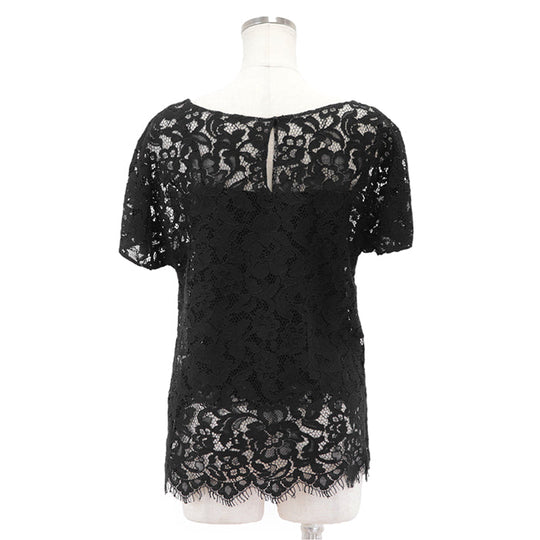 DOLCE&GABBANA blouse [Outer material] 75% rayon, 25% nylon; [Lining] 84% silk, 10% cotton; [Filling] 3% polyurethane black F7A50T Women 36 Used Authentic