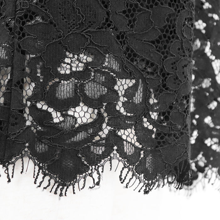 DOLCE&GABBANA blouse [Outer material] 75% rayon, 25% nylon; [Lining] 84% silk, 10% cotton; [Filling] 3% polyurethane black F7A50T Women 36 Used Authentic