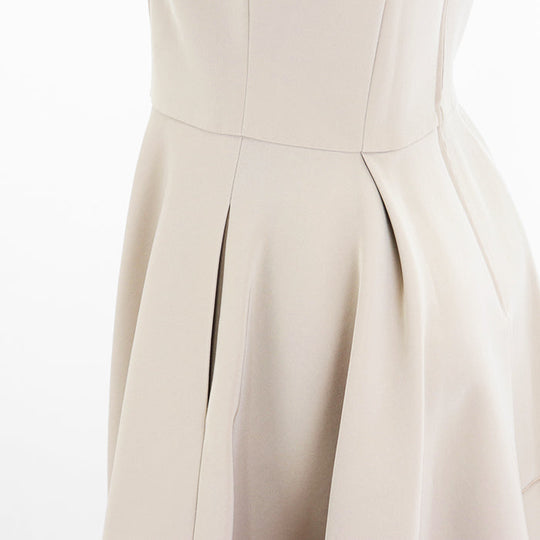 FOXEY one piece [Outer material] 66% triacetate, 34% polyester [Lining] 100% polyester beige 36344 Women 38 Used Authentic