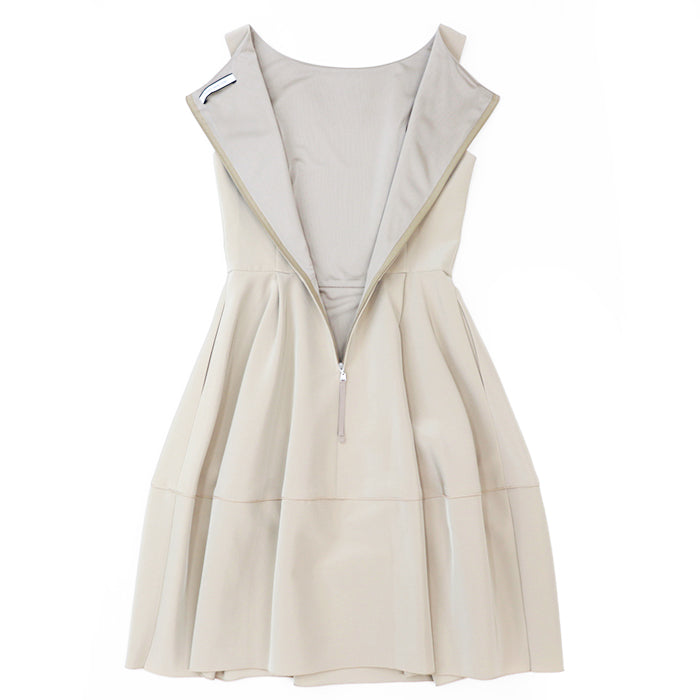 FOXEY one piece [Outer material] 66% triacetate, 34% polyester [Lining] 100% polyester beige 36344 Women 38 Used Authentic