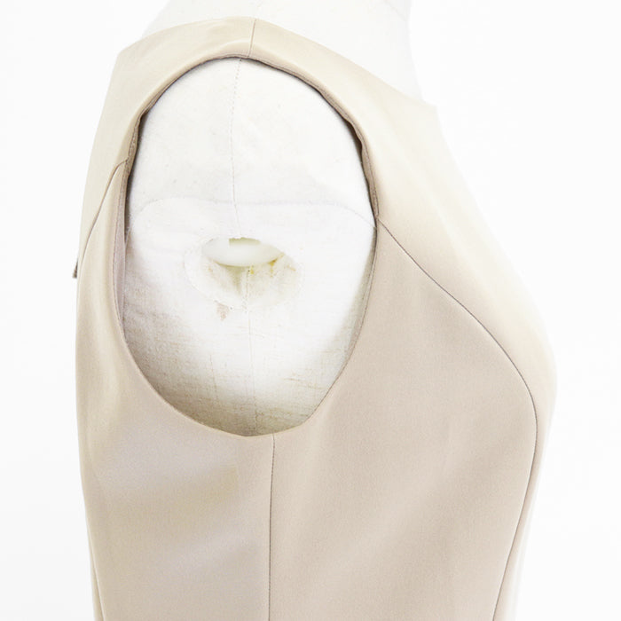 FOXEY one piece [Outer material] 66% triacetate, 34% polyester [Lining] 100% polyester beige 36344 Women 38 Used Authentic
