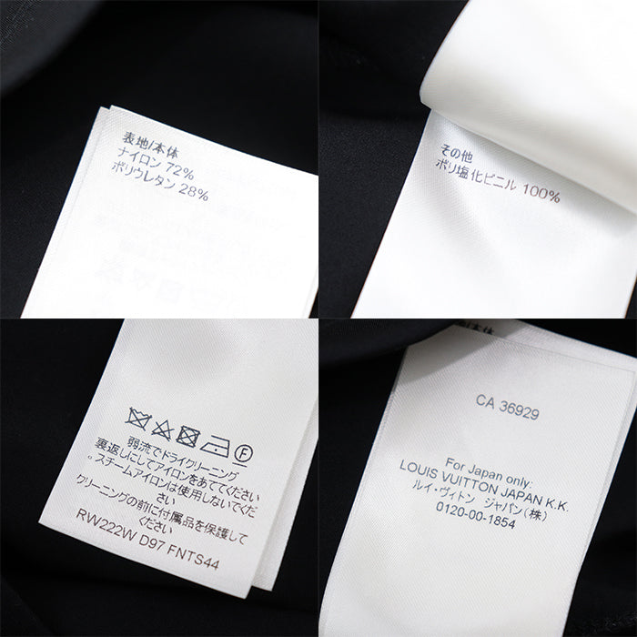 LOUIS VUITTON Cut 100% polyvinyl chloride, 72% nylon black RW222W D97 FNTS44 Women XL Used Authentic