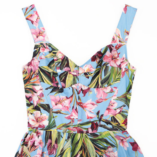 DOLCE&GABBANA one piece [Outer material] 96% cotton, 3% polyamide [Lining] 97% cotton, 3% elastane multicolor Women 38 Used Authentic