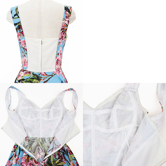 DOLCE&GABBANA one piece [Outer material] 96% cotton, 3% polyamide [Lining] 97% cotton, 3% elastane multicolor Women 38 Used Authentic