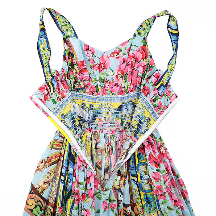 DOLCE&GABBANA one piece cotton 100% multicolor F6JS7T Women 38 Used Authentic