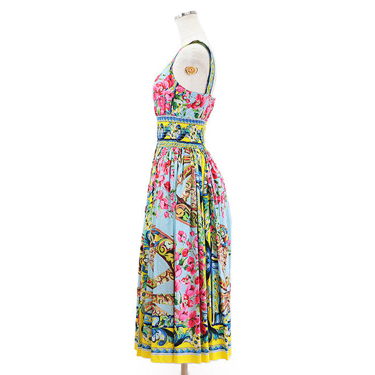 DOLCE&GABBANA one piece cotton 100% multicolor F6JS7T Women 38 Used Authentic