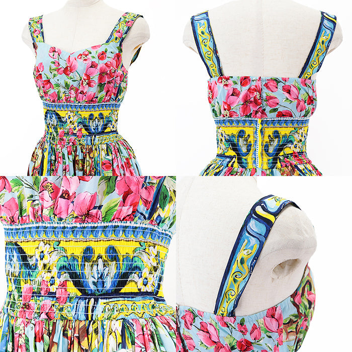 DOLCE&GABBANA one piece cotton 100% multicolor F6JS7T Women 38 Used Authentic