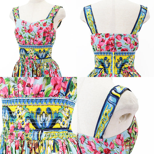 DOLCE&GABBANA one piece cotton 100% multicolor F6JS7T Women 38 Used Authentic