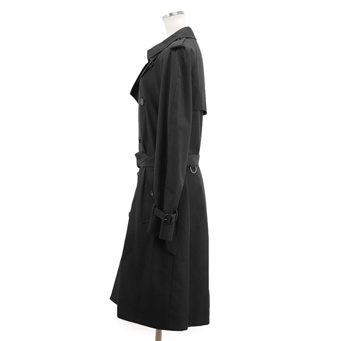 GUCCI coat [Outer material] 67% cotton, 33% nylon; [Lining] 100% silk; [Other material] 68% rayon, 32% silk; [Leather part] 100% cowhide black 572881 Women 40 Used Authentic