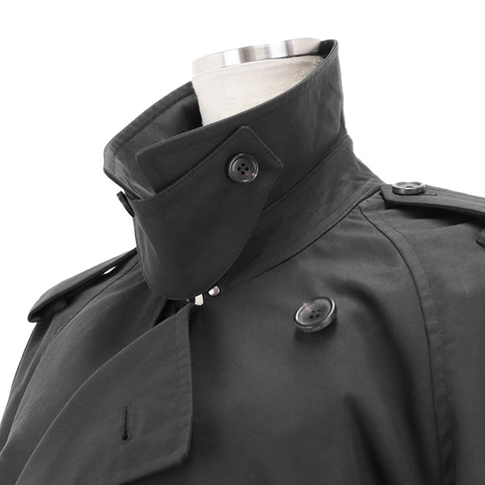 GUCCI coat [Outer material] 67% cotton, 33% nylon; [Lining] 100% silk; [Other material] 68% rayon, 32% silk; [Leather part] 100% cowhide black 572881 Women 40 Used Authentic