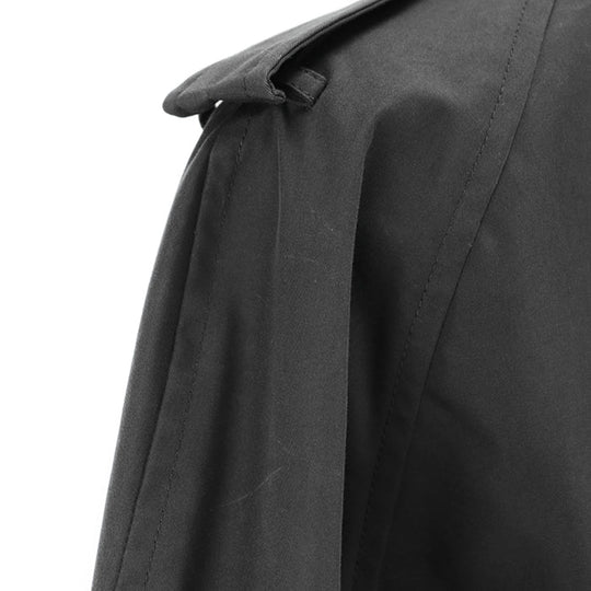 GUCCI coat [Outer material] 67% cotton, 33% nylon; [Lining] 100% silk; [Other material] 68% rayon, 32% silk; [Leather part] 100% cowhide black 572881 Women 40 Used Authentic