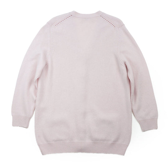 CELINE cardigan Cashmere 100% Light pink 2A21O152I Women M Used Authentic