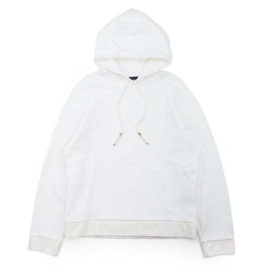LOUIS VUITTON Hoodie 82% cotton, 18% nylon, zipper pull: 100% polyester white mens XL Used Authentic