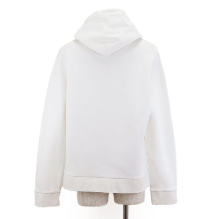 LOUIS VUITTON Hoodie 82% cotton, 18% nylon, zipper pull: 100% polyester white mens XL Used Authentic
