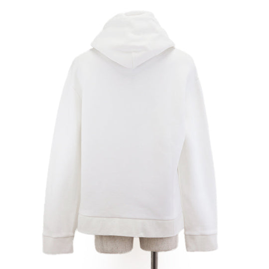 LOUIS VUITTON Hoodie 82% cotton, 18% nylon, zipper pull: 100% polyester white mens XL Used Authentic