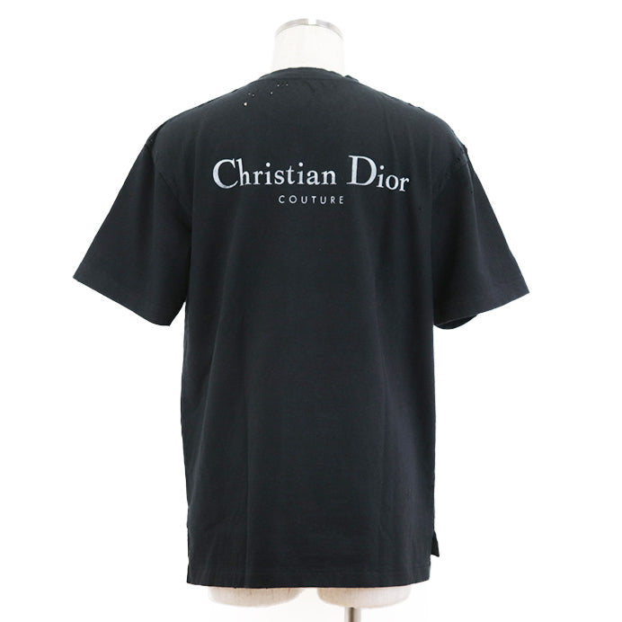 DIOR HOMME Short sleeve T-shirt cotton 100% black 343J636A0849 mens M Used Authentic