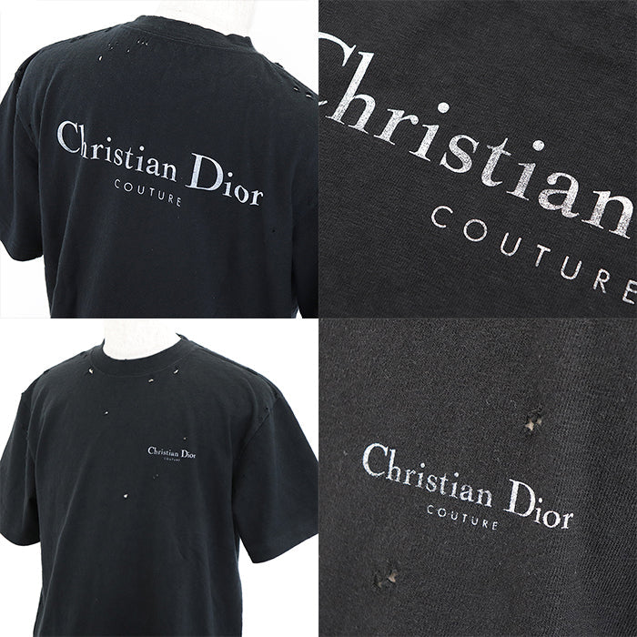 DIOR HOMME Short sleeve T-shirt cotton 100% black 343J636A0849 mens M Used Authentic