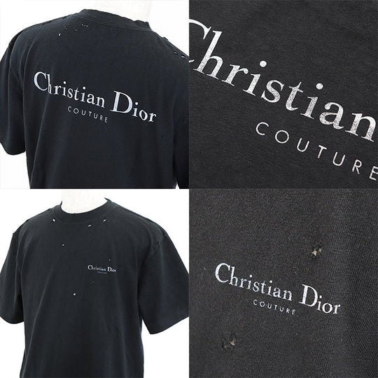 DIOR HOMME Short sleeve T-shirt cotton 100% black 343J636A0849 mens M Used Authentic