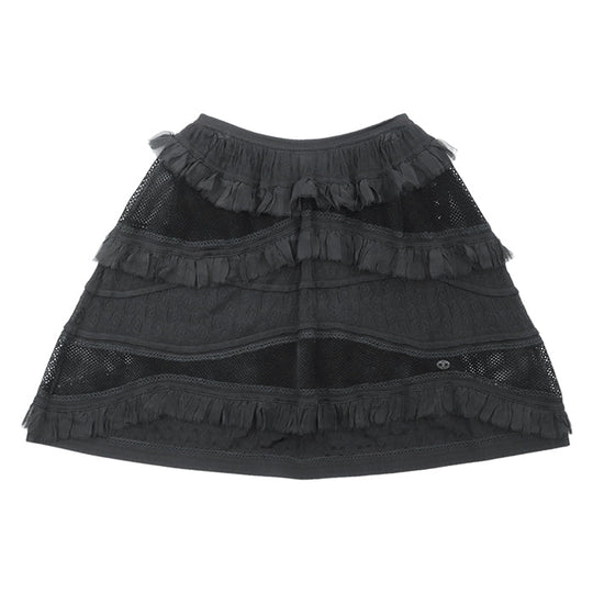 CHANEL skirt [Outer material] 95% rayon, 5% spandex [Lining] 76% nylon, 18% rayon black P31452 Women 38 Used Authentic
