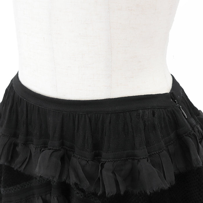 CHANEL skirt [Outer material] 95% rayon, 5% spandex [Lining] 76% nylon, 18% rayon black P31452 Women 38 Used Authentic